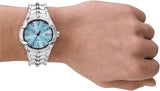 Diesel Vert Gents Luminous Blue Dial Stainless Steel Watch