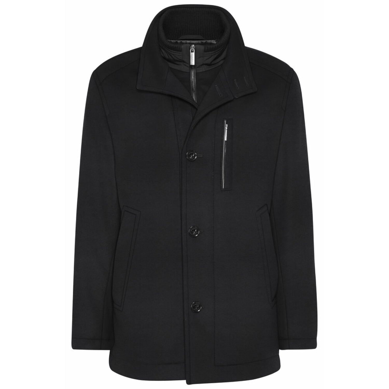 Bugatti Men's Regular Fit Black Jacket | All Clothing | Coats & Jackets | GCC | Men | Mens | Mens Fashion Bugatti Men's Regular Fit Black Jacket | All Clothing | Coats & Jackets | GCC | Men | Mens | Mens Fashion