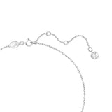 Swarovski Birthstone pendant, Square cut, April, White, Rhodium plated