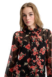Luisa Spagnoli LAMINE Floral Print Blouse Shirt