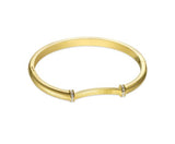 Cerruti 1881 Matilde Gold Plated Etched Bangle with Crystals