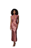 Marjolaine Women's Lace-Appliqué High-Neck Silk Nightdress