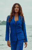Marjolaine Women's Floral Lace Jacket & Trouser Suit Set