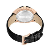 Cerruti 1881 Ruscello Gents Burgundy Dial Rose Gold Case Black Genuine Leather Strap Watch