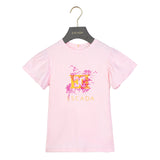 Escada Kids Girl's Logo T-Shirt with Puffed Sleeves