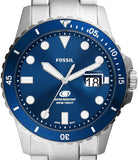 Fossil Blue Dive Gents Blue Dial Stainless Steel Watch