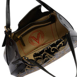 Orlandi Valentino Women's Embellished Patent Leather Hand Bag