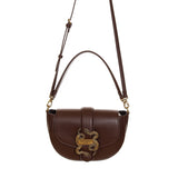Just Cavalli Women's Coffee Snake Buckle Shoulder Bag