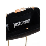 Just Cavalli Women's Embossed Velvet Clutch with Chain Strap