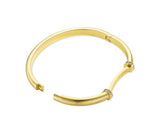 Cerruti 1881 Matilde Gold Plated Etched Bangle with Crystals