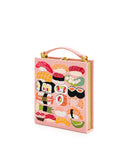 JW PEI Women's Taya Sushi Pattern Embroidery Book Shape Clutch Bag
