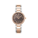 Police Ladies Brown MOP Dial Stainless Steel Rose Gold Watch