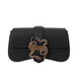 Just Cavalli Women's Cognac Leather Bag with Serpent Hardware