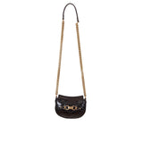 Just Cavalli Women's Black Croc-Embossed Chain Shoulder Bag