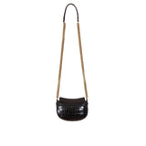 Just Cavalli Women's Black Croc-Embossed Chain Shoulder Bag