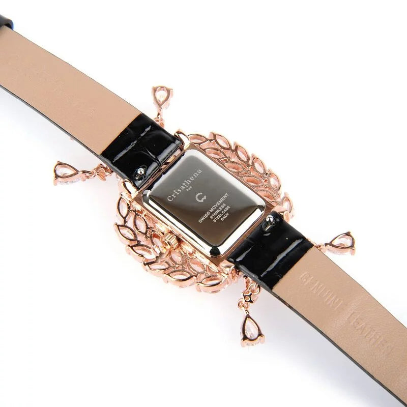 Crisathena Paris Chandelier Ladies MOP Dial Rose Gold Case Black Leather Strap Watch | Fashion Watches | GCC | Watch | Watches | Women | Womens | Womens Watches Crisathena Paris Chandelier Ladies MOP Dial Rose Gold Case Black Leather Strap Watch | Fashion Watches | GCC | Watch | Watches | Women | Womens | Womens Watches