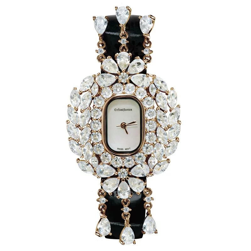 Crisathena Paris Chandelier Ladies MOP Dial Rose Gold Case Black Leather Strap Watch | Fashion Watches | GCC | Watch | Watches | Women | Womens | Womens Watches Crisathena Paris Chandelier Ladies MOP Dial Rose Gold Case Black Leather Strap Watch | Fashion Watches | GCC | Watch | Watches | Women | Womens | Womens Watches