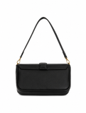 Just Cavalli Women's Black Leather Shoulder Bag with Snake Buckle