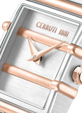Cerruti 1881 Ladies Stainless Steel & Rose Gold Two-Tone Silver & Rose Gold Dial Watch