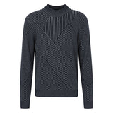 Bugatti Men's Wool Sweater with Round Neck and Turtleneck