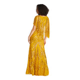 Theia Women's  Gown Gold Bronze Long Dress