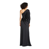 Theia Women's Tori Dropped Shoulder Gown Black Dress