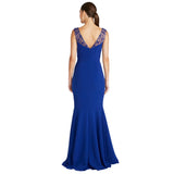 Theia Women's Alva Beaded Crepe Gown
