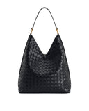 JW PEI Women's Aria Black Woven Texture Shoulder Bag