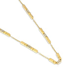 Cerruti 1881 Gold Bar Necklace with Crystals