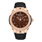 Cerruti 1881 Ruscello Gents Burgundy Dial Rose Gold Case Black Genuine Leather Strap Watch