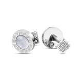 Guy Laroche Alain Gents Stainless Steel MOP Cufflinks