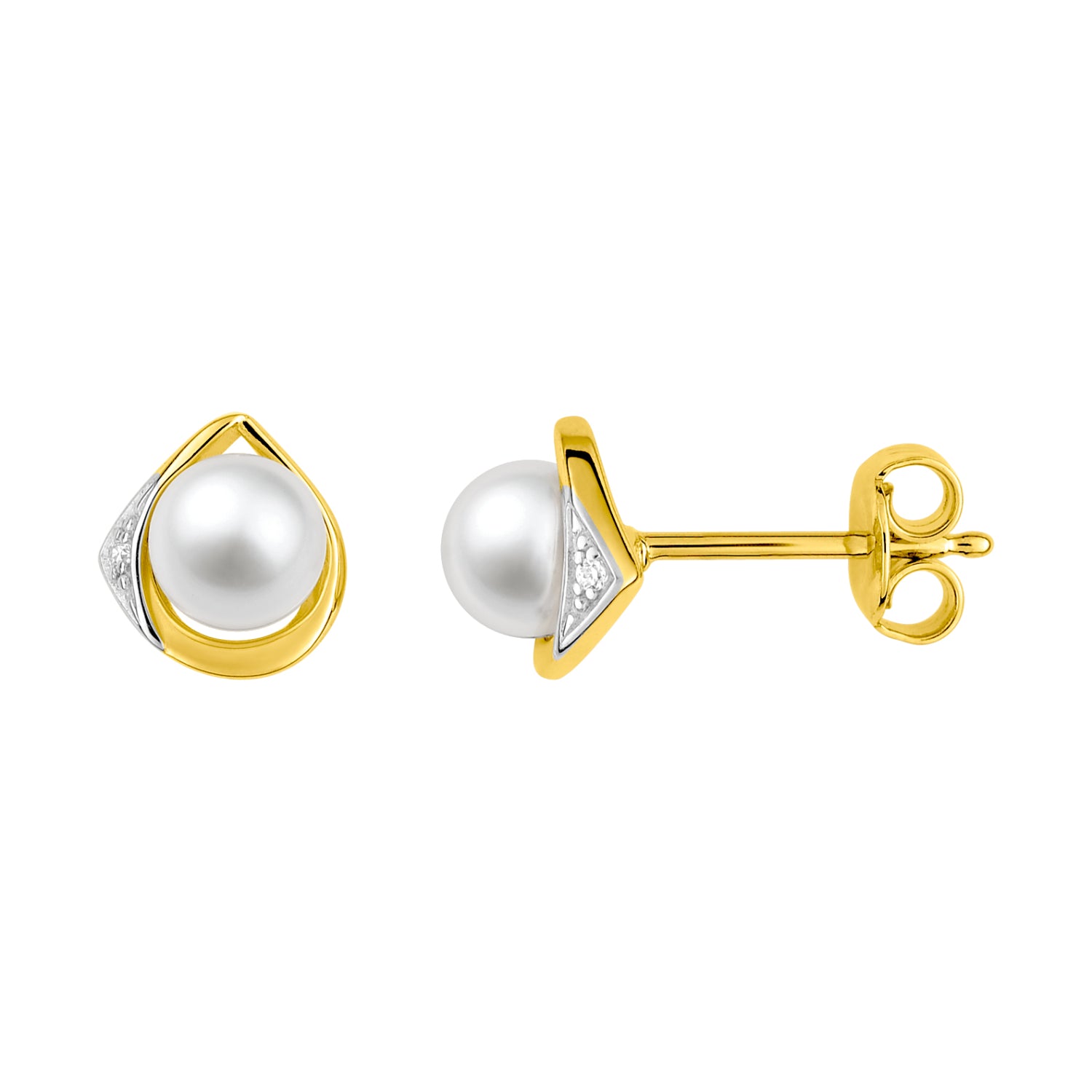 Fontenay Paris Women's Gold Plated Earrings with Zirconia | Earring | Earrings | Fashion Accessories & Jewellery | Fashion Accessories & Jewrllery | Fashion Jewellery | Women | Women Earrings | Womens