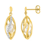 Fontenay Paris Women's Gold Plated Earrings with Zirconia