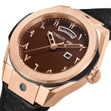 Cerruti 1881 Ruscello Gents Burgundy Dial Rose Gold Case Black Genuine Leather Strap Watch