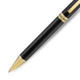 Black ballpoint pen with gold-toned tip, clip, and a gold-toned band featuring "POLICE" text.