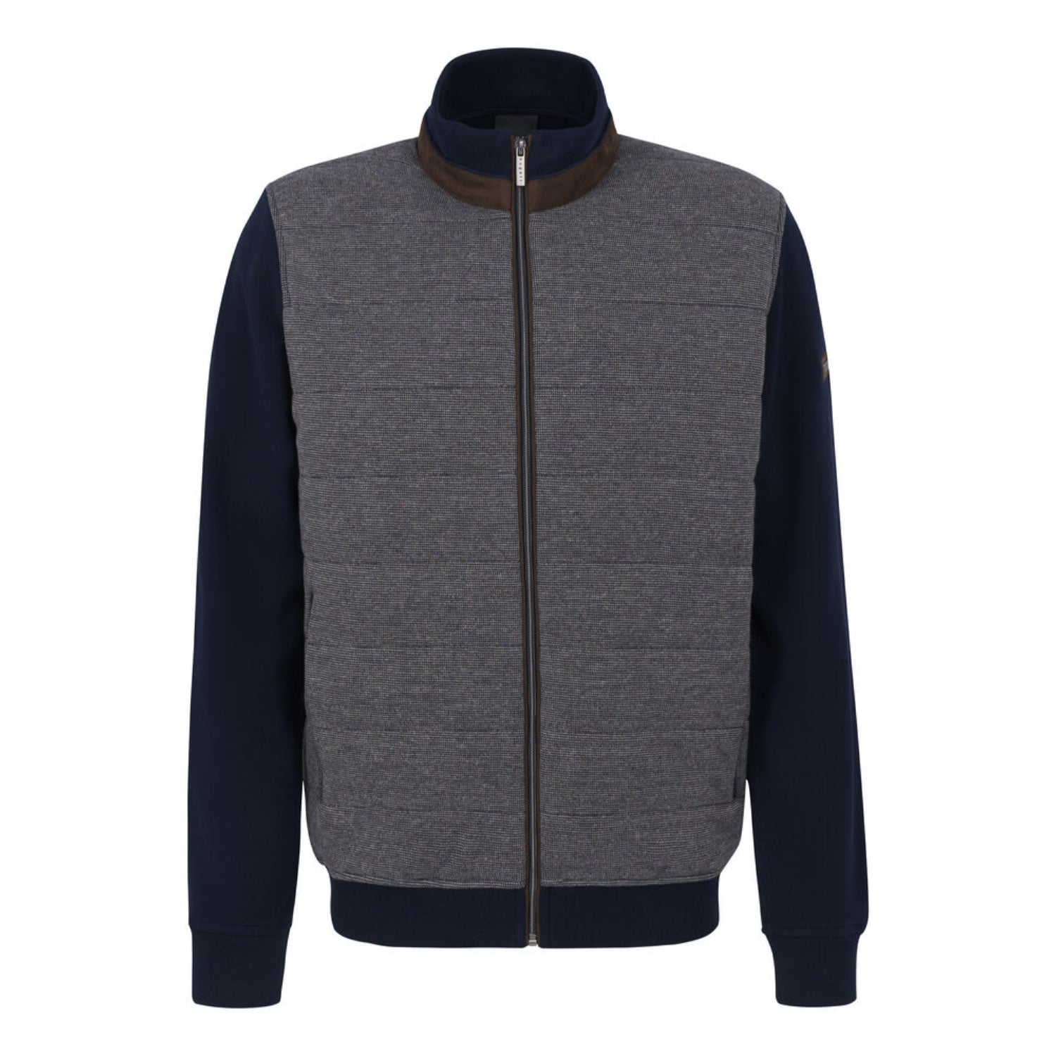 Bugatti Men's Full Zip Contrast Fabric Knitted and Quilted Jacket | All Clothing | GCC | Men | Mens | Mens Fashion Bugatti Men's Full Zip Contrast Fabric Knitted and Quilted Jacket | All Clothing | GCC | Men | Mens | Mens Fashion