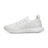 Allbirds Dasher NZ white knit sneakers with cushioned sole side view
