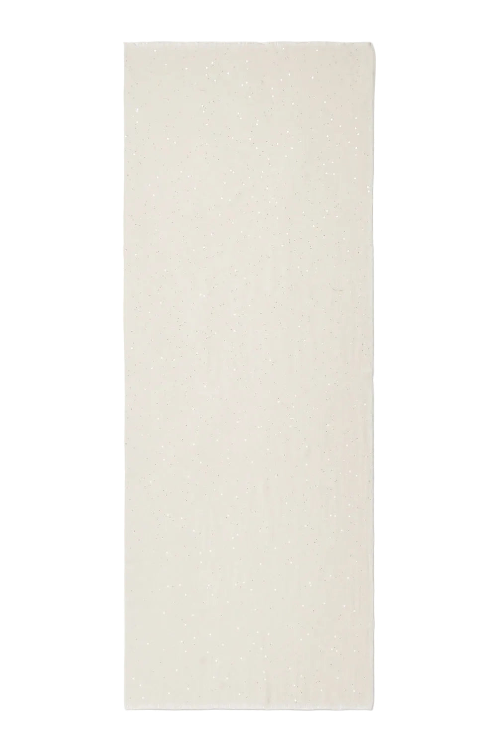 Peserico rectangular scarf in star dust beige, featuring an all-over subtle glitter effect and finished edges.