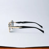 Vayo Gleam Women's Metal Sunglass Gold Frame Black