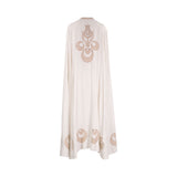 Amore Mio By Hitu Women's With Embroidery White Abaya, Free Size