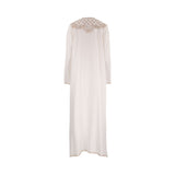 Amore Mio By Hitu Women's White With Embroidery & Embellishment Abaya