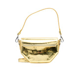 Abseel Women's Mirror Effect Fabric Gold Squared Bag