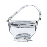 Abseel Women's Mirror Effect Fabric Gold Squared Bag