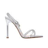 Albano Women's Patent Leather Crystal-Toe Heeled Sandal