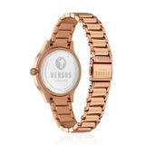 Versus Canton Road Ladies Black Dial Crystal Rose Gold Watch