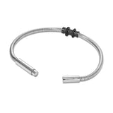 Cerruti 1881 Flavio Stainless Steel Cable Bracelet with Gunmetal Motif