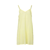 Yellow V-neck spaghetti strap slip dress included with the ANI CLOTHING maxi dress.