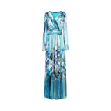 Alberta Ferretti Women's Fantasy print Blue Long Dress