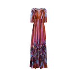 Alberta Ferretti Women's Fantasy Print Pink Long Dress