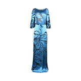 Alberta Ferretti Women's Blue Long Dress